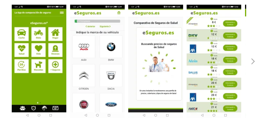 eSeguros vs MovilSeguros: La mejor app Android para la comparación de seguros